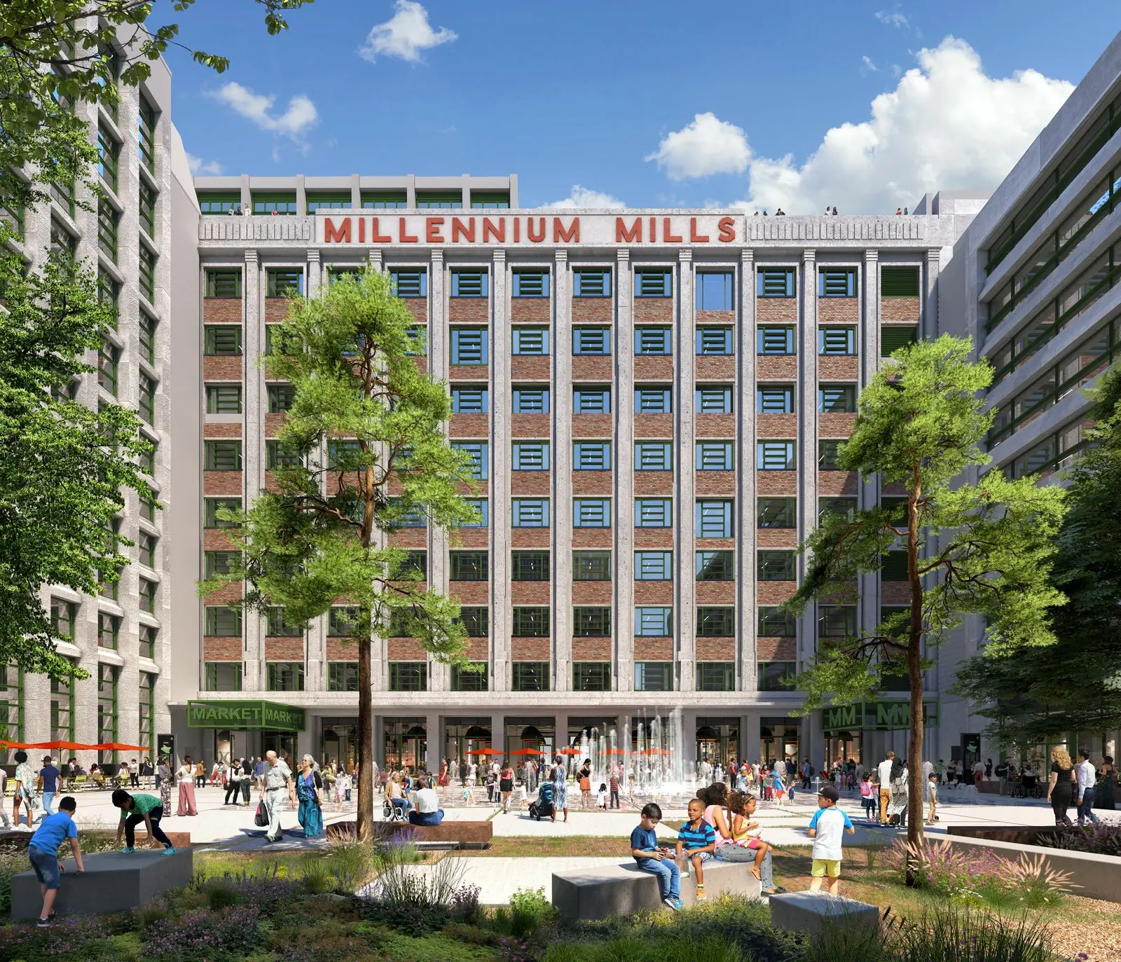 Millennium Mills Exterior Render
